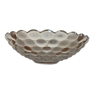 Large Mid-Century Blown Glass Crystal Bowl 12”